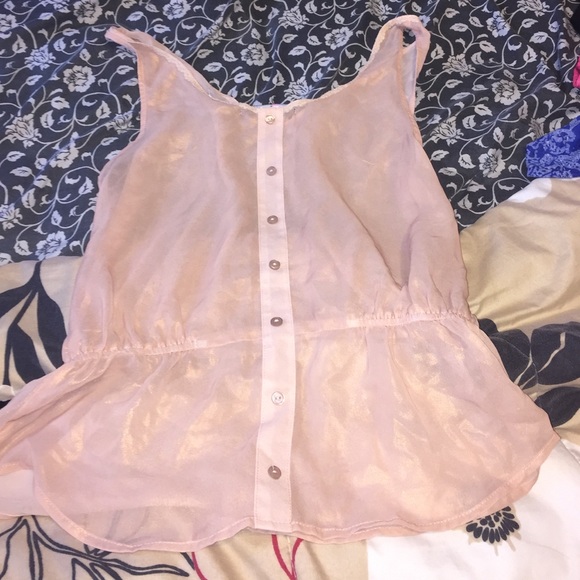 Button Down Shimmer Tank 💕