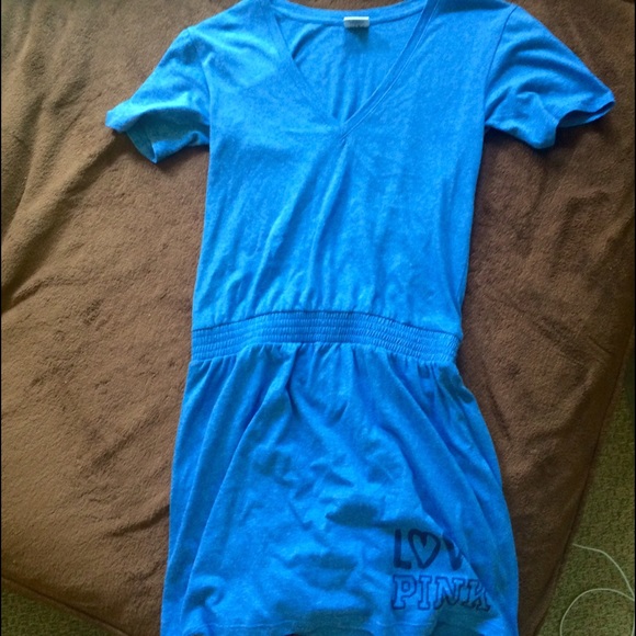 VS Pink blue v neck dress swimsuit /bath coverup