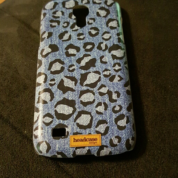 Case for Samsung Galaxy s4 mini blue Leppard print
