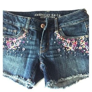 Embroidered shorts