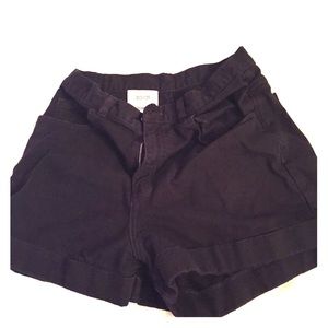 American Apparel High Waisted Black Shorts