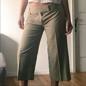 BCBG MAXAZRIA Khaki Colored Culotte Pant