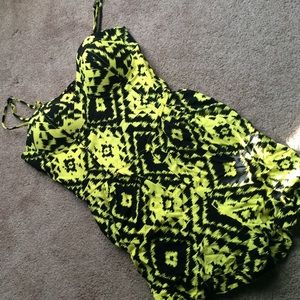 Black and Yellow Romper