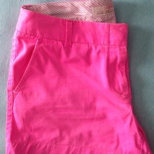 Jcrew neon pink chino shorts