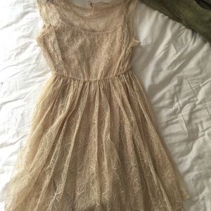 Nude lace dress