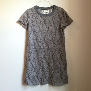 Anthropologie grey lace dress