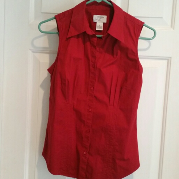 Dark red summer top, from Loft, size 6