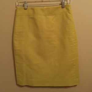 J.crew pencil skirt- yellow green