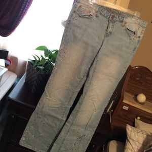 Paint splash jeans