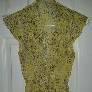 Ruffle yellow  top