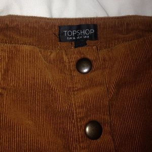 TRADED/ corduroy tan skirt TOPSHOP