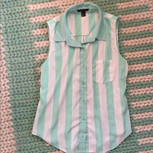 Forever 21 button up tank top