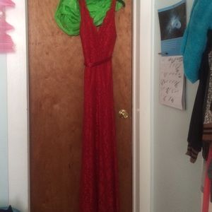 Size 13/14 floor length prom dress.