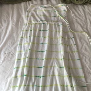Striped white sundress