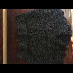 Black lace shorts