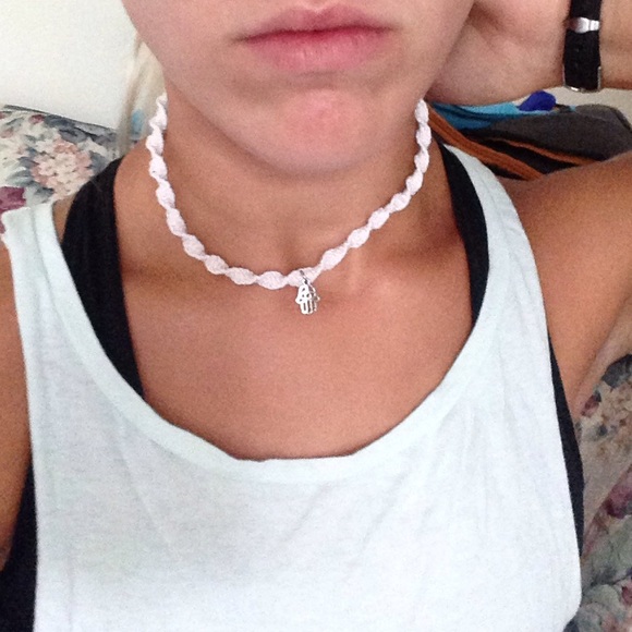 Homemade hemp necklace