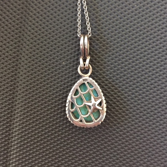 SOLD Sterling silver turquoise pendant - Picture 2 of 3