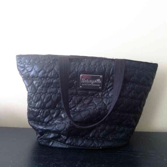 SOLD Betsey Johnson Quilted Heart Tote Bag