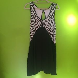 Free People print black dress