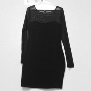 Form fitting Mesh black dress