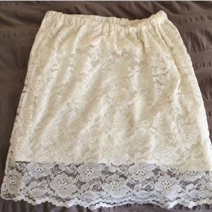 Ivory lace skirt