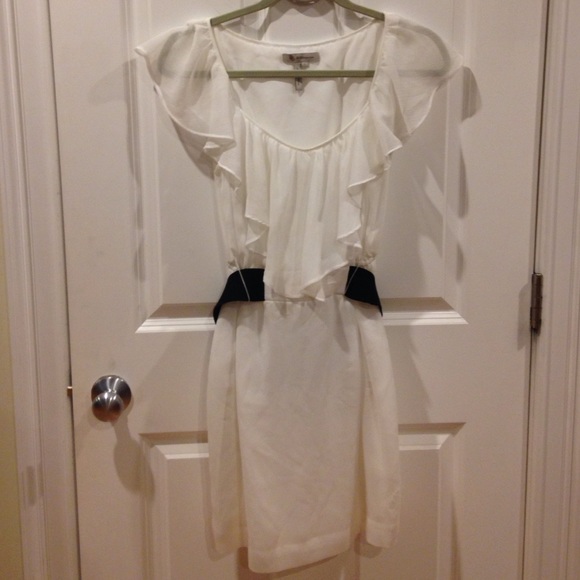 BCBG White Chiffon Dress