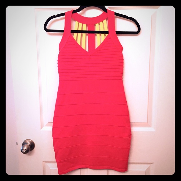 ORANGE & YELLOW BODYCON DRESS