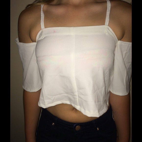 White off shoulder top