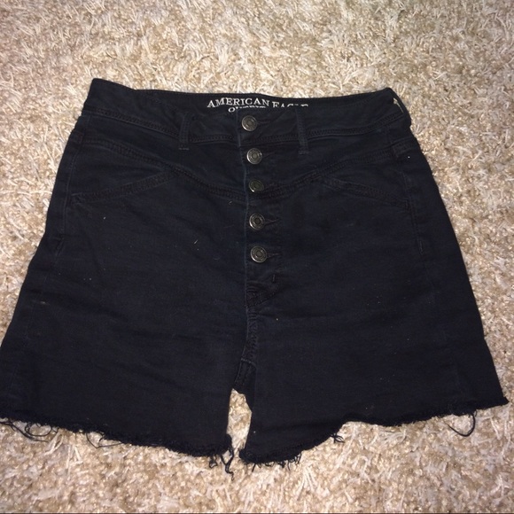 Black American Eagle High Waisted Shorts