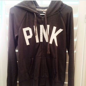 Grey Victoria's Secret Pink Zip Up