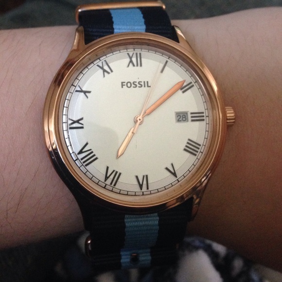 Large Rose Gold Fossil Watch