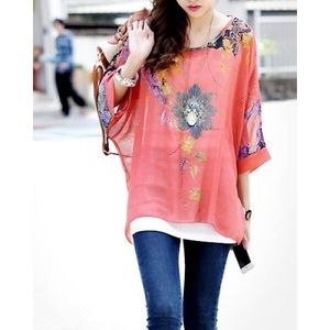 ✨NEW✨ Watermelon Color Scoop Neck Blouse