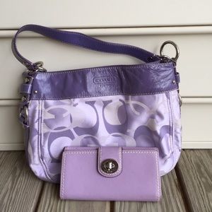 Coach purse and matching wallet