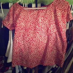 Floral red top