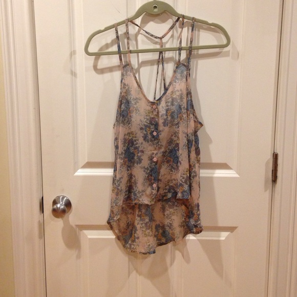 Sheer High-low Chiffon Top from 344