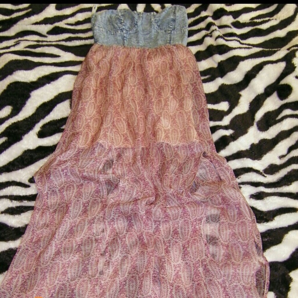 Acid washed bustier maxi - Picture 2 of 3