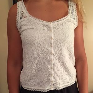 Cute lace tank!