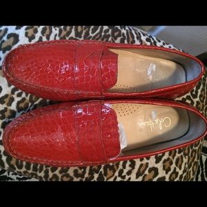 Orange Gator Flats, Size 10