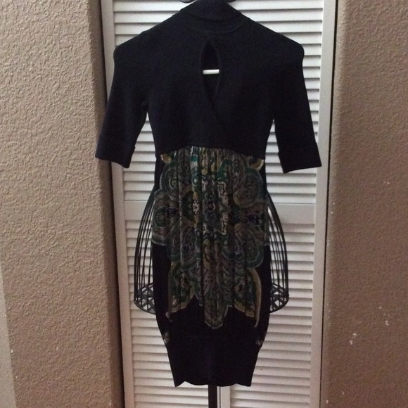 Bebe turtleneck satin dress