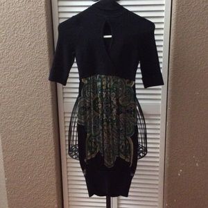 Bebe turtleneck satin dress