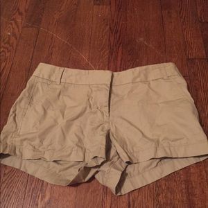 Khaki j crew shorts