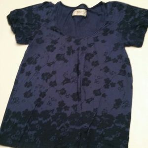 Blue flower design shirt