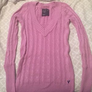 Purple American Eagle V-neck sweater!