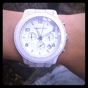 White Michael kors watch