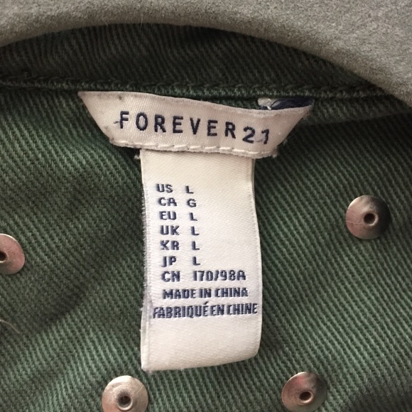 Green Studded Army Jacket - Picture 3 of 3