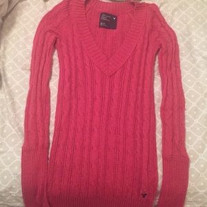 Red American Eagle v-neck sweater!