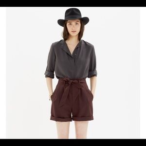 Madewell Sash Shorts in Black