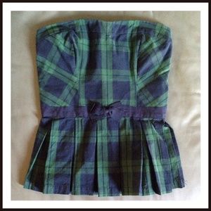 🐞Abercrombie & Fitch Plaid Tube Top Small