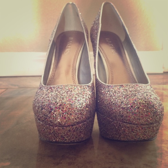 Sparkly high heel shoes