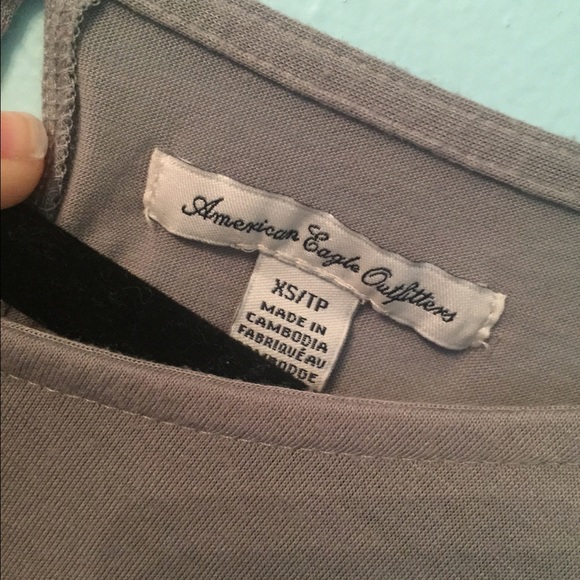 ✨SOLD✨ American Eagle Gray Soft Top Peplum - Picture 4 of 4